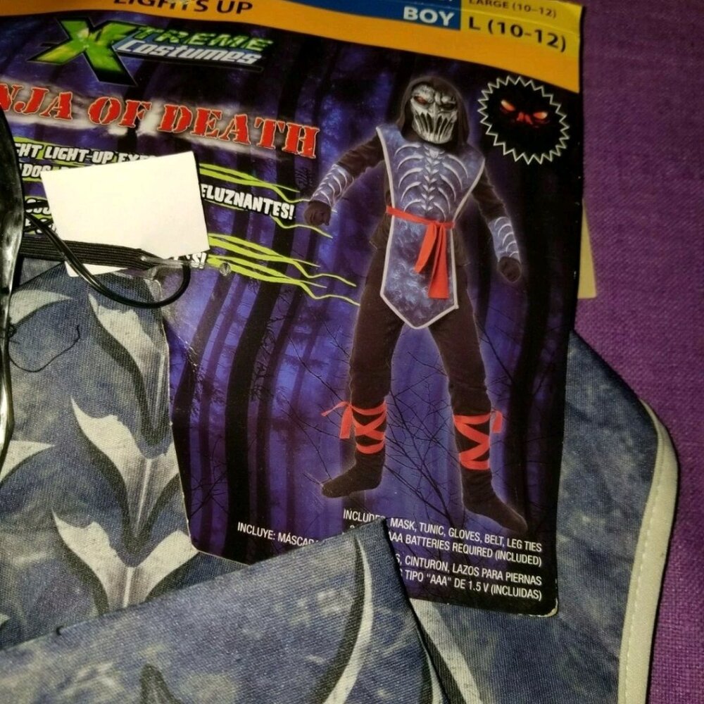 Xtreme Costumes Boy SzL(10-12) Ninja of Death Lights/Sound Effects NIP Glowing👀